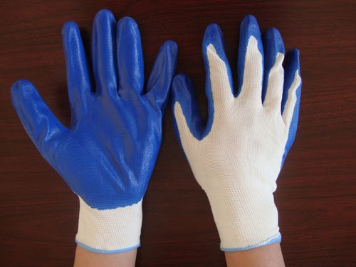 13 Gauge nylon nitrile glove